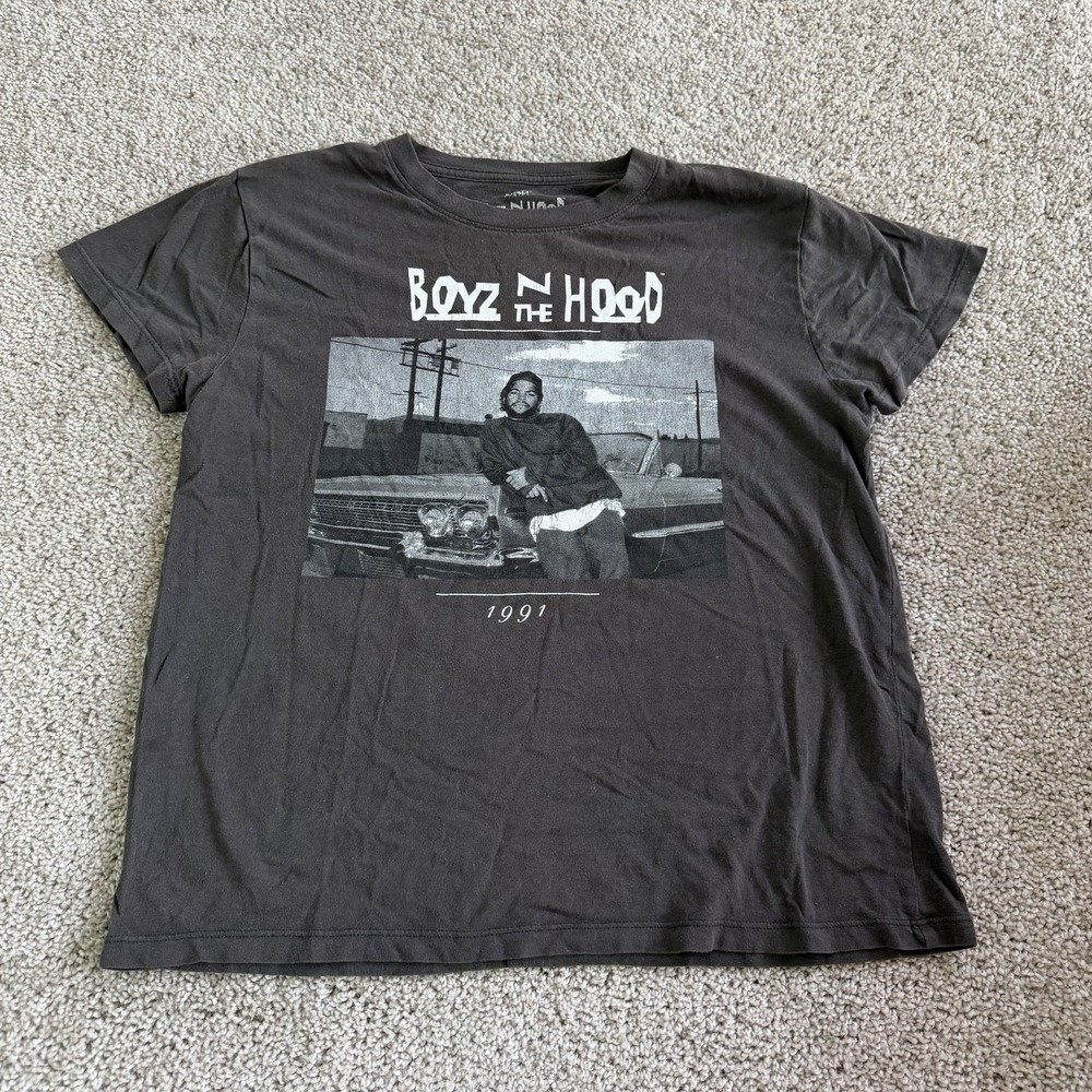 Boyz N The Hood Mad Engine Shirt Mens Small Gray 1991 Movie Tee T-Shirt Hip Hop
